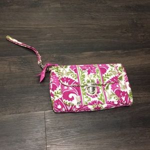 Vera Bradley Pink Floral Wristlet
